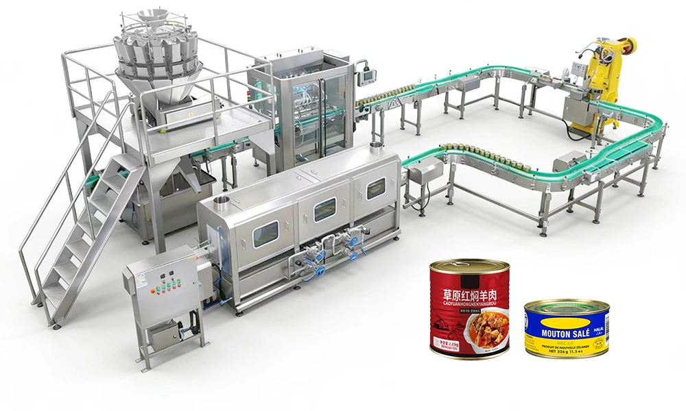 Ligne de production de mouton en conserve